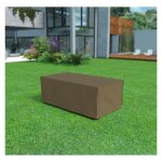 Housse de protection pour table rectangulaire covertop - taupe - 205 x 105 x 70 cm