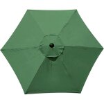 Housse de rechange pour parasol, 8 baleines, 3 m, impermable, anti - uv, tissu de rechange, vert fonc ...