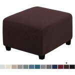 Housse de repose - pieds housse de canap� �lastique carr�e pour repose - pieds de salon (marron) - ahlsen ...