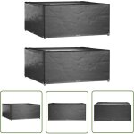 Housses de salon de jardin 2 pcs 16 ?illets 300x300x75 cm carr - housse de jardin - housse de mobilier ...