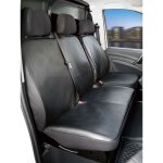 Housse de si�ge transporter en simili cuir pour mercedes - benz viano / vito, si�ge simple et double