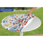 Housse de table �lastique mosa�que - mod�le l