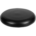 Housse de tabouret ronde en cuir pu elastique, noir