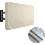 Housse tv en tissu oxford beige