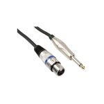 C�ble xlr - xlr femelle vers jack 6. 35 mm - mono - 3 m