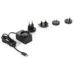 Chargeur universel avec connecteur usb type c - 5 vdc - 3 a avec 4 prises de voyage - 15 w max