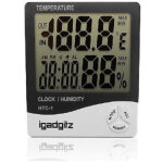 Htc1 thermom�tre hygrom�tre digital d'int�rieur temp�rature humidit� heure date maison