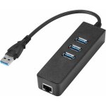Hub usb 3. 0  3 ports vers rj45 gigabit ethernet adaptateur ethernet usb 10 / 100 / 1000 mbit pour macbook, ...