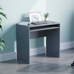 Huby bureau informatique compact avec Étagères meuble de bureau table pc h 75 x l 80 x p 48 cm, gris Huby bureau informatique compact avec Étagères meuble de bureau table pc h 75 x l 80 x p 48 cm, gris