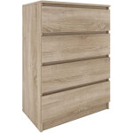 Hucoco - commode moderne avec 4 tiroirs malwa m4