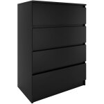 Hucoco - commode moderne avec 4 tiroirs malwa m4