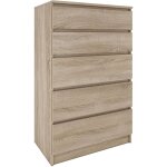 Milan 5 commode contemporaine chambre / salon / bureau 40x70x109. 5 5 tiroirs coulissants meuble de rangemente ...