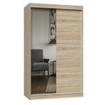 Paolo - armoire à 2 portes coulissantes - 1 miroir - largeur 120 cm - dressing de chambre 2 portes Paolo - armoire à 2 portes coulissantes - 1 miroir - largeur 120 cm - dressing de chambre 2 portes