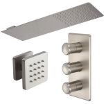 Hudson reed - aldwick - mitigeur de douche thermostatique à triple commandes avec inverseur avec pommeau ... Hudson reed - aldwick - mitigeur de douche thermostatique à triple commandes avec inverseur avec pommeau ...