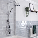Hudson reed - elizabeth - colonne de douche r�tro avec mitigeur thermostatique expos� r�tro � triple ...