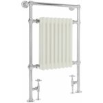 Hudson reed - elizabeth - s�che - serviettes r�tro blanc - 93cm x 62cm x 15. 5cm