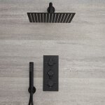 Hudson reed - kit de douche - mitigeur thermostatique encastrable 2 fonctions&44 pommeau de douche carr� ...