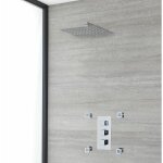 Hudson reed - kubix - mitigeur de douche thermostatique moderne à 2 fonctions avec pommeau mural pluie ... Hudson reed - kubix - mitigeur de douche thermostatique moderne à 2 fonctions avec pommeau mural pluie ...