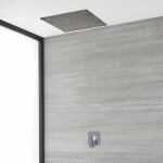 Hudson reed - kubix - mitigeur m�canique � 1 fonction avec pommeau plafonnier encastr� carr� pluie de ...