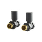 Robinets de radiateur droits (lot de 2) - charbon noir - hudson reed Robinets de radiateur droits (lot de 2) - charbon noir - hudson reed