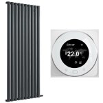 Vitality ardus - radiateur �lectrique � inertie s�che avec thermostat wi - fi - anthracite - 178cm x ...