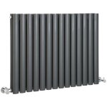 Hudson reed - vitality ? radiateur design horizontal ? anthracite ? 63. 5 x 82. 6cm double rang