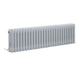 Hudson reed - windsor - radiateur �lectrique style fonte r�tro horizontal triple rang - blanc - 30 cm ...
