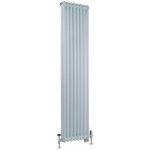 Hudson reed windsor - radiateur mixte style fonte rtro vertical double rang et robinets thermostatiques ...