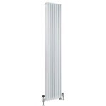 Hudson reed - windsor - radiateur mixte style fonte rtro vertical triple rang et robinets thermostatiques ...