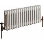 Hudson reed - windsor - radiateur r�tro horizontal blanc � colonnes - 30cm x 78. 5cm