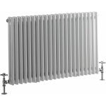 Hudson reed - windsor - radiateur rtro horizontal blanc  colonnes - 60cm x 101cm