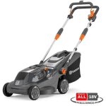 Husqvarna ? tondeuse � batterie 34cm avec batterie 18v 4ah et chargeur ? moteur puissant ? rangement ...