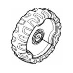 Husqvarna - roue arrire tondeuse lc253 / lc353 - 588749601