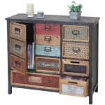 Hw - placard de pharmacien c - a43, commode, bois massif de sapin, vintage, style shabby 90x84x32cm