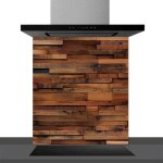 Hxadeco - fond de hotte d�corative, parements marron 60x70 fond de hotte