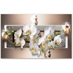 Tableau graphique fleurs d'orchidées - 80x50 cm Tableau graphique fleurs d'orchidées - 80x50 cm