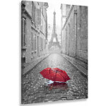 Hxadeco - tableau paris perspective tour eiffel et son parapluie - 50x80 cm