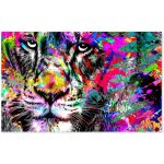Hxadeco - tableau pop art tigre de sibrie - 80x50cm - made in france