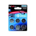 Pile bouton cr 2032 lithium hycell 200 mah 3 v 6 pc(s)