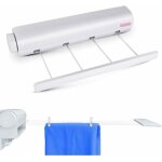 Etendoir mural extensible, sechoir linge mural avec 4 fils de 3, 2 mètres, etendoir a linge pour intérieur ... Etendoir mural extensible, sechoir linge mural avec 4 fils de 3, 2 mètres, etendoir a linge pour intérieur ...