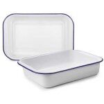 Ibili plat  four acier inoxydable 37x24x7. 3 cm clair