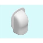 Sortie murale - pour goulotte de climatisation - 90 x 60 mm - blanc iboco 06824