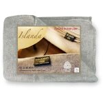 Iceland blanket en vraie laine vierge pure douce et chaude grey melange 1 carr et demi