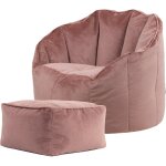 Pouf fauteuil en velours sirena et repose - pieds, poufs de salon, chambre, adultes, aube rose - icon ... Pouf fauteuil en velours sirena et repose - pieds, poufs de salon, chambre, adultes, aube rose - icon ...