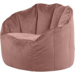 Icon pouf fauteuil en velours sirena, poufs de salon, chambre, adultes, aube rose Icon pouf fauteuil en velours sirena, poufs de salon, chambre, adultes, aube rose