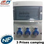 Coffret de camping 3 prises cee pour camping car ou caravane - nbre de prise / protection - 3 prises ...
