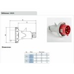 Ide - prise mle 3p + n + t 32a tanche ip44 ou ip67 - tanche ip67 ou ip44 - ip44 - fiche mle 3p + ...