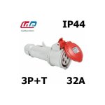Ide - prise femelle 3p + t 32a tanche ip44 ou ip67 - tanche ip67 ou ip44 - ip44 - fiche femelle 3p ...