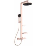 Ideal standard alu + - set de douche avec thermostat, diamtre 26 cm, 2 jets, ros bd583ro