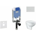 Ideal standard prosys - ensemble pour wc suspendu, cuvette et abattant bau ceramic, plaque de dclenchement ...